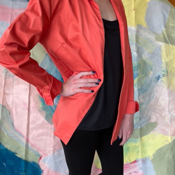 Ladies Blouse Orange, By August Silk LOGIC, Sz 8 - Picture 5 of 12